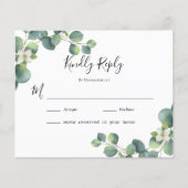 budget feuillage feuille Eucalyptus Mariage Carte  (Devant)