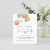 Budget Feuille tendance Mariage soirée Invitation (Debout devant)