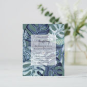 BUDGET Feuille tropicale Bleu Turquoise Mariage In (Debout devant)