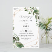Budget Feuilles & Eucalyptus Gold Mariage MEDIUM (Debout devant)