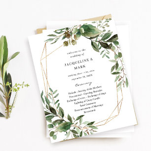 Budget Feuilles & Eucalyptus Or Cérémonie de Maria