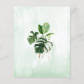 BUDGET Feuilles tropicaux Invitation à la douche n (Dos)