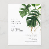 BUDGET Feuilles tropicaux Invitation à la douche n (Devant)