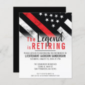 Budget Firefighter Retirement Red Line Fireman (Voorkant / Achterkant)