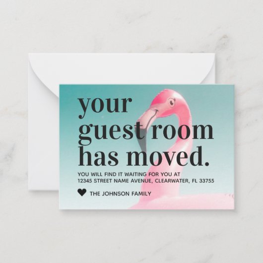 Budget Flamant rose Tropical Nouvelle carte de dép (Devant)