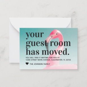 Budget Flamant rose Tropical Nouvelle carte de dép