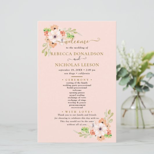 Budget Fleurs mignonnes Programme de mariage botan (Debout devant)