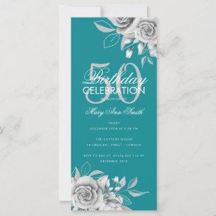 Budget Floral Birthday Party Silver Blauwgroen