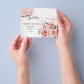 BUDGET Floral bruiloft uitnodiging. Flyer (Hand)