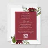 Budget Floral Burgundy Red Wedding (Achterkant)
