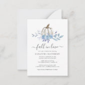 Budget Floral Citrouille Automne Invitation Fête d (Devant)