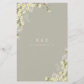 Budget Floral Cream Beige Wedding (Achterkant)