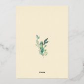 Budget floral élégant script faire-part de mariage (Verso)