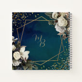 Budget Floral Emerald Green Gold Mariage livre d'o (Dos)