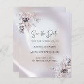 Budget Floral Eucalyptus Wedding Save the Date (Voorkant / Achterkant)