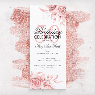 Budget Floral Glam Birthday Party Roos Gold