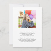 Budget Floral Grad Photo Faire-part de graduation (Dos)