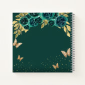 BUDGET Floral Green Butterfly Livre d'or (Dos)