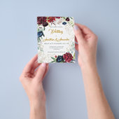 Budget/Floral & Greenery/Wedding Uitnodiging. Flye Flyer (Hand)