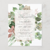 Budget Floral Ivoor Roos Eucalyptus Wedding (Voorkant)