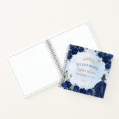 Budget Floral Navy Blue Gold Quinceanera Livre d'o (Intérieur)