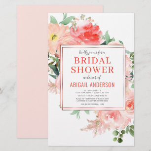 Budget Floral Peach Bridal Shower