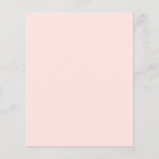 Budget Floral Peach Bridal Shower Flyer (Achterkant)