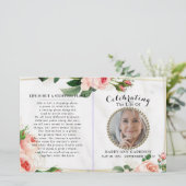 Budget Floral Photo Celebration of Life Programme (Debout devant)