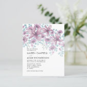 Budget Floral Pink Waterverf Weddenschap (Staand voorkant)