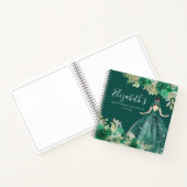 Budget Floral Robe Verte Quinceanera Livre d'or (Intérieur)