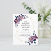 Budget Floral Script Paars Geometric Wedding (Staand voorkant)