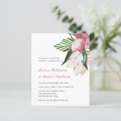 Budget Floral Tropical Paradise Weddenschap (Staand voorkant)
