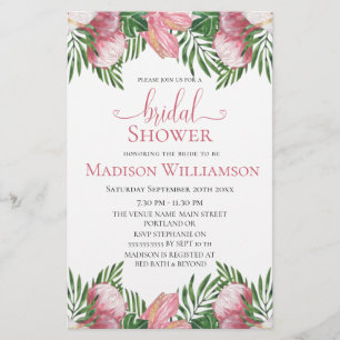 Budget Floral Waterverf Tropisch Paradise Bridal