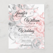 Budget Floral Weddenschap Roos Gold Silver (Voorkant)