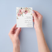 Budget Floral Wedding Invitation | Annabeth Flyer (Hand)