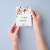 Budget Floral Wedding Invitation | Annabeth Flyer (Hand)