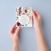 Budget Floral Wedding Invitation | Art. Flyer (Hand)