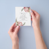 Budget Floral Wedding Invitation | Aubrey Flyer (Hand)