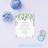 Budget Floral Wedding Invitation Flyer (Enkel)