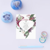 Budget Floral Wedding Invitation | Laural Flyer (Enkel)