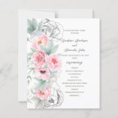 Budget Floral Wedding Program. (Voorkant)
