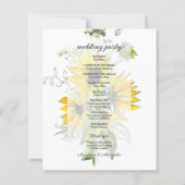 Budget Floral Wedding Program. (Achterkant)