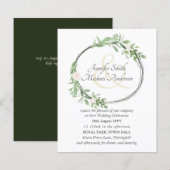 Budget Floral Wreath Feuille Ampersand Mariage (Devant / Derrière)