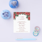 Budget Floral Wreath Wedding Flyer (Enkel)
