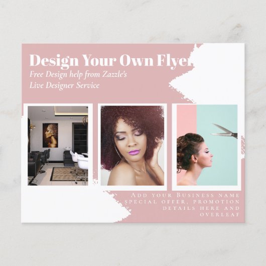 BUDGET Flyer FREE Design Sjabloon Abstract Roze (Voorkant)