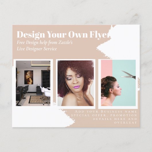 BUDGET Flyer FREE Design Sjabloon Abstract Tan (Voorkant)