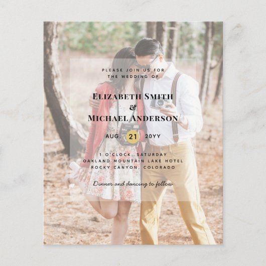 Budget Flyer Paper Photo Wedding (Voorkant)