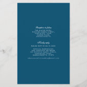 Budget Foliage Blue Wedding RSVP Flyer (Achterkant)