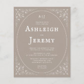 Budget Foliage Taupe Huwelijk (Voorkant)