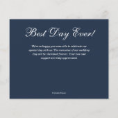 Budget Foliage White Script Navy Blue Dank u (Achterkant)